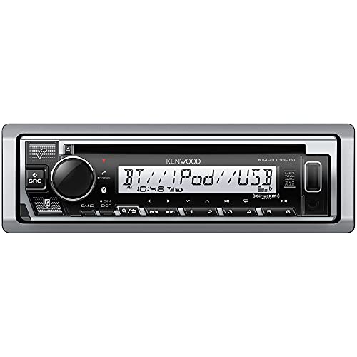 KENWOOD KMR-D382BT Car & Marine Stereo - Single Din, Bluetooth Audio, CD USB MP3, Aux in, AM FM Radio SiriusXM Ready, Weatherproof, Multi Color Illumination KENWOOD KMR-D382BT Car & Marine Stereo - Single Din, Bluetooth Audio, CD USB MP3, Aux in, AM FM Radio SiriusXM Ready, Weatherproof, Multi Color Illumination